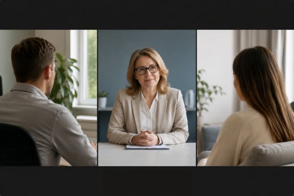 Image of couples creating parenting plans Reading to resolve issues around child custody.